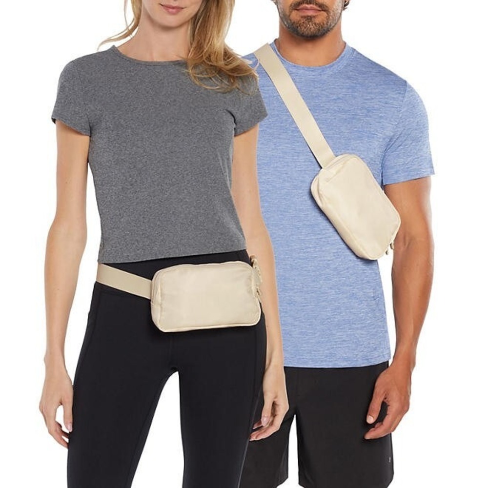 GapFit Belt Bag One Size Whitecap Grey Recycled Polyester Fanny Pack Sling Bag